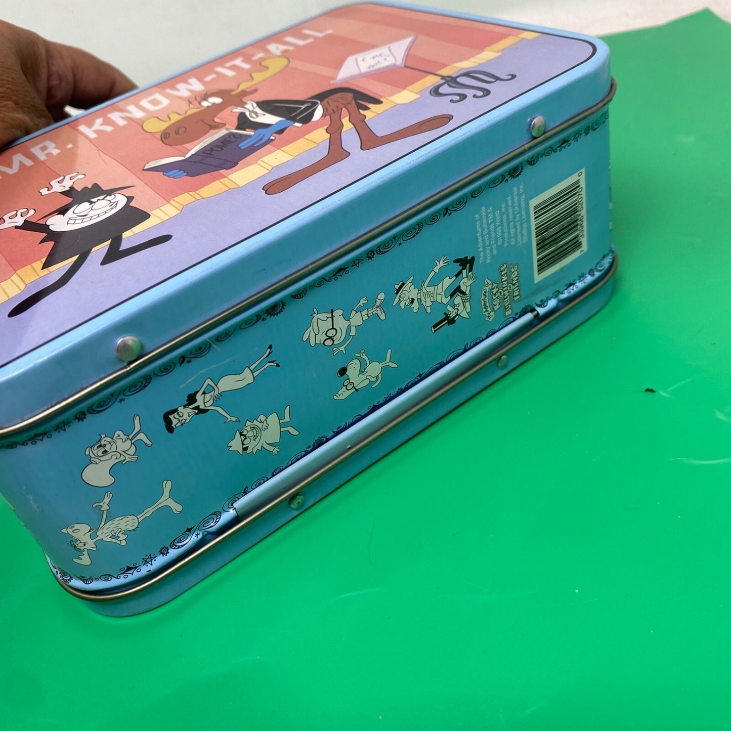Rocky & Bullwinkle Mr. Know-It-All Metal Tin Box w/ Handle
