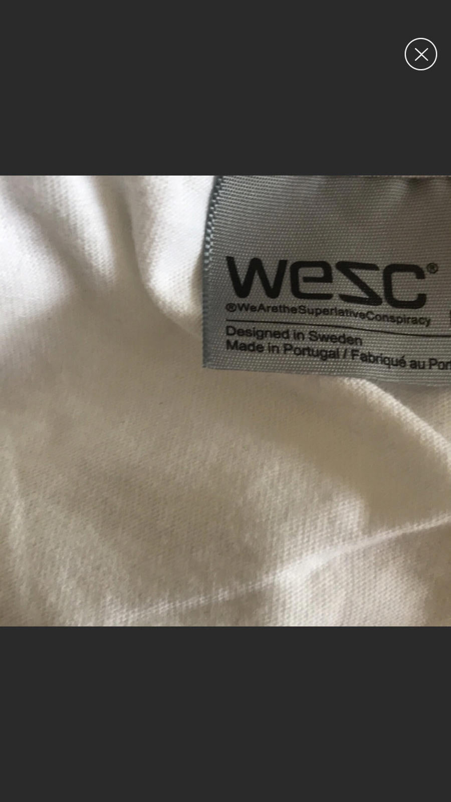 WeSc Womens puzzle style letter print White M T-shirt Streetwear Hip Hop Vintage - Panic 39