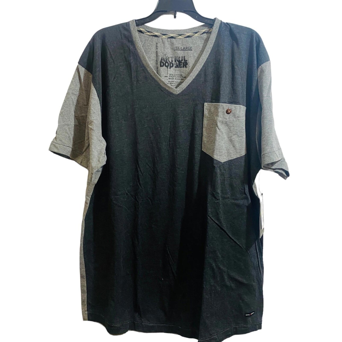 Artful Dodger Devils Pocket Tee Charcoal Gray Streetwear Vintage Hip Hop 4XL