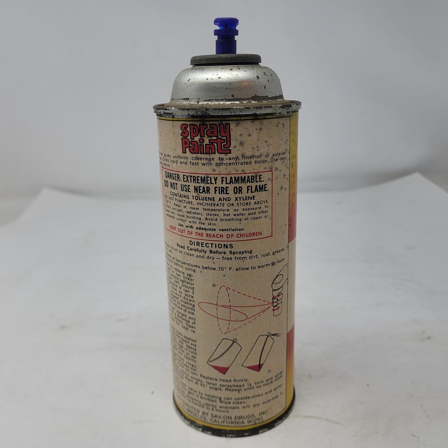 Vtg 1960's 1970's Fanspray Fast Drying #509 Avocado Paper Label Spray Paint Can