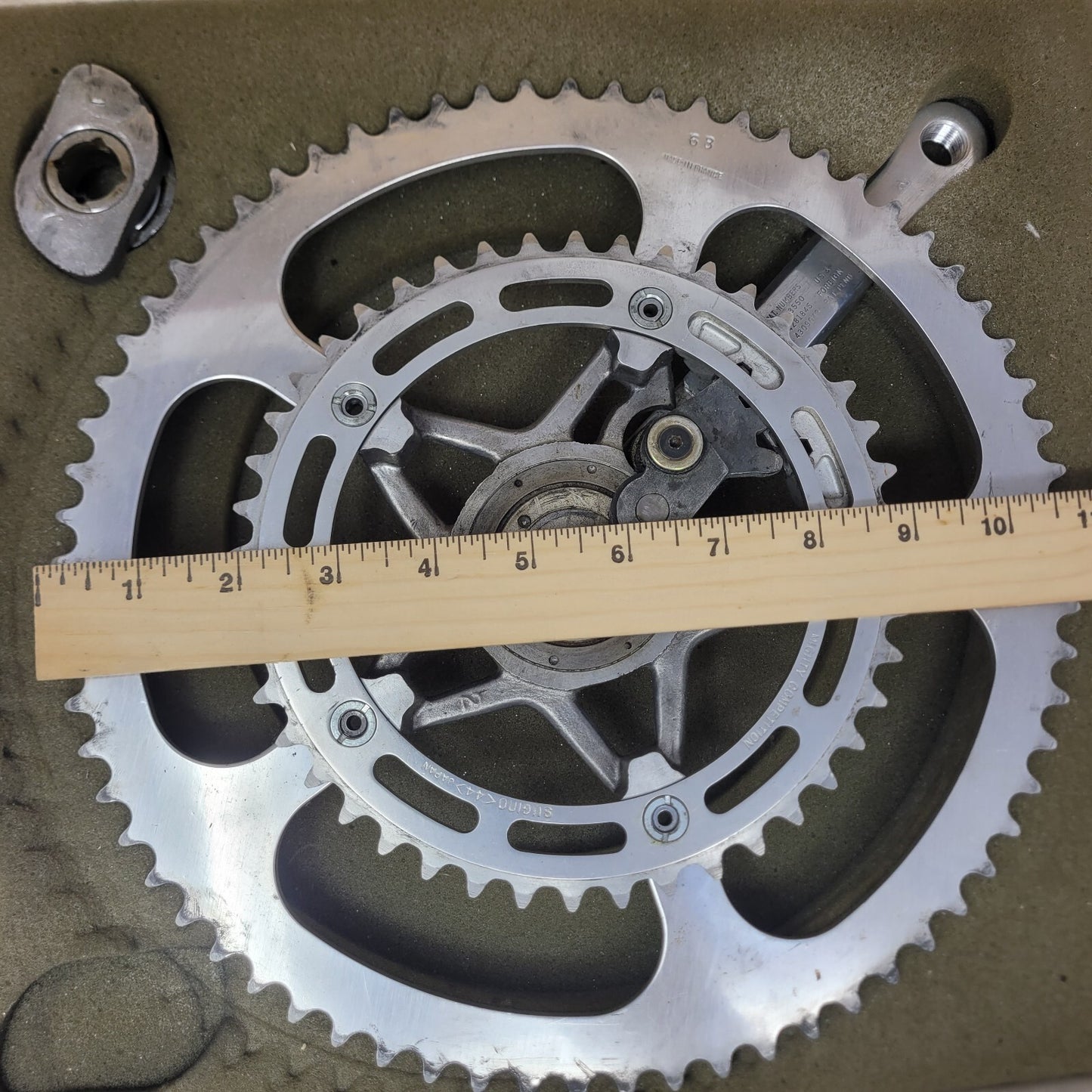 Vintage Houdaille Powercam Crankset 172.5mm Sugino Mighty Competition Boxed 80s