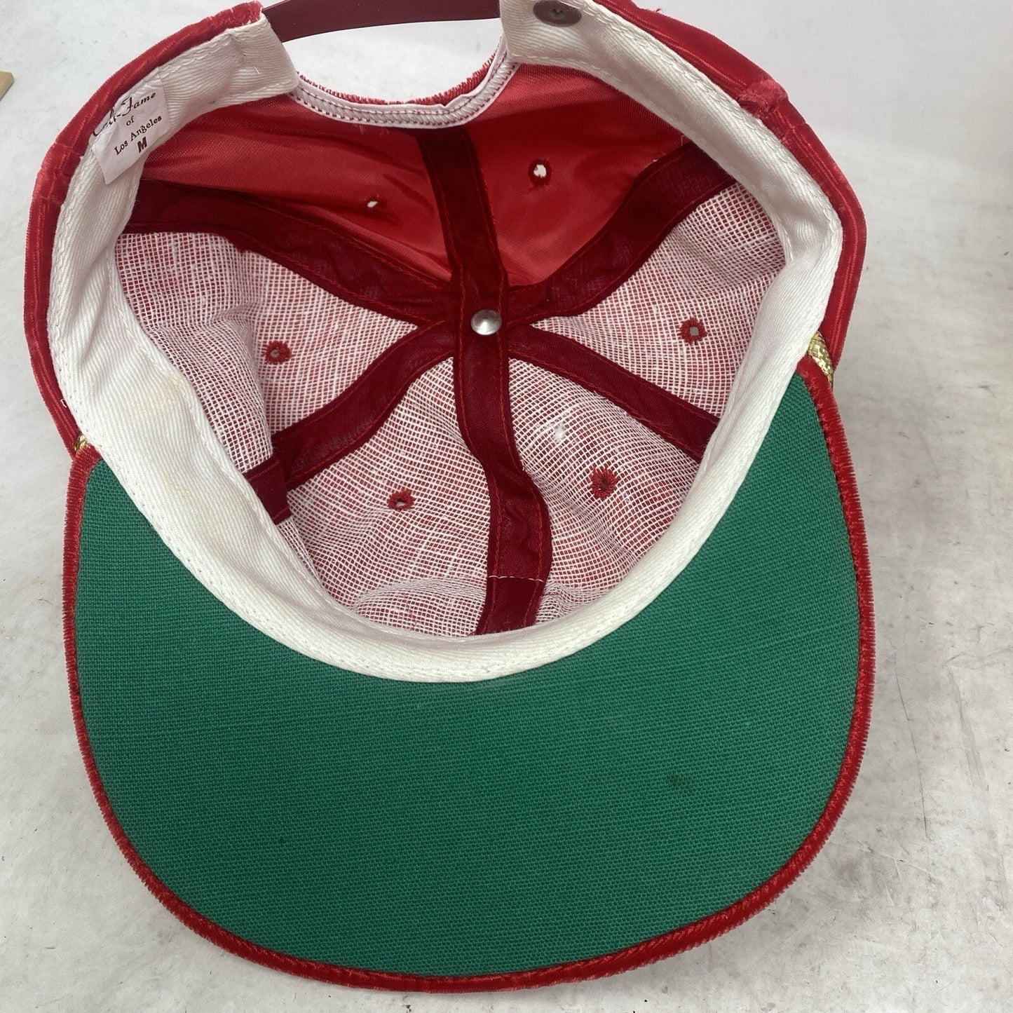 VTG Union Pacific Railroad baseball cap  size Medium Adjustable Velvet red Hat - Panic 39
