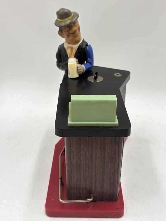 Vintage 1960s Battery Operated Drinker’s Savings Bank  Bar Toy Japan