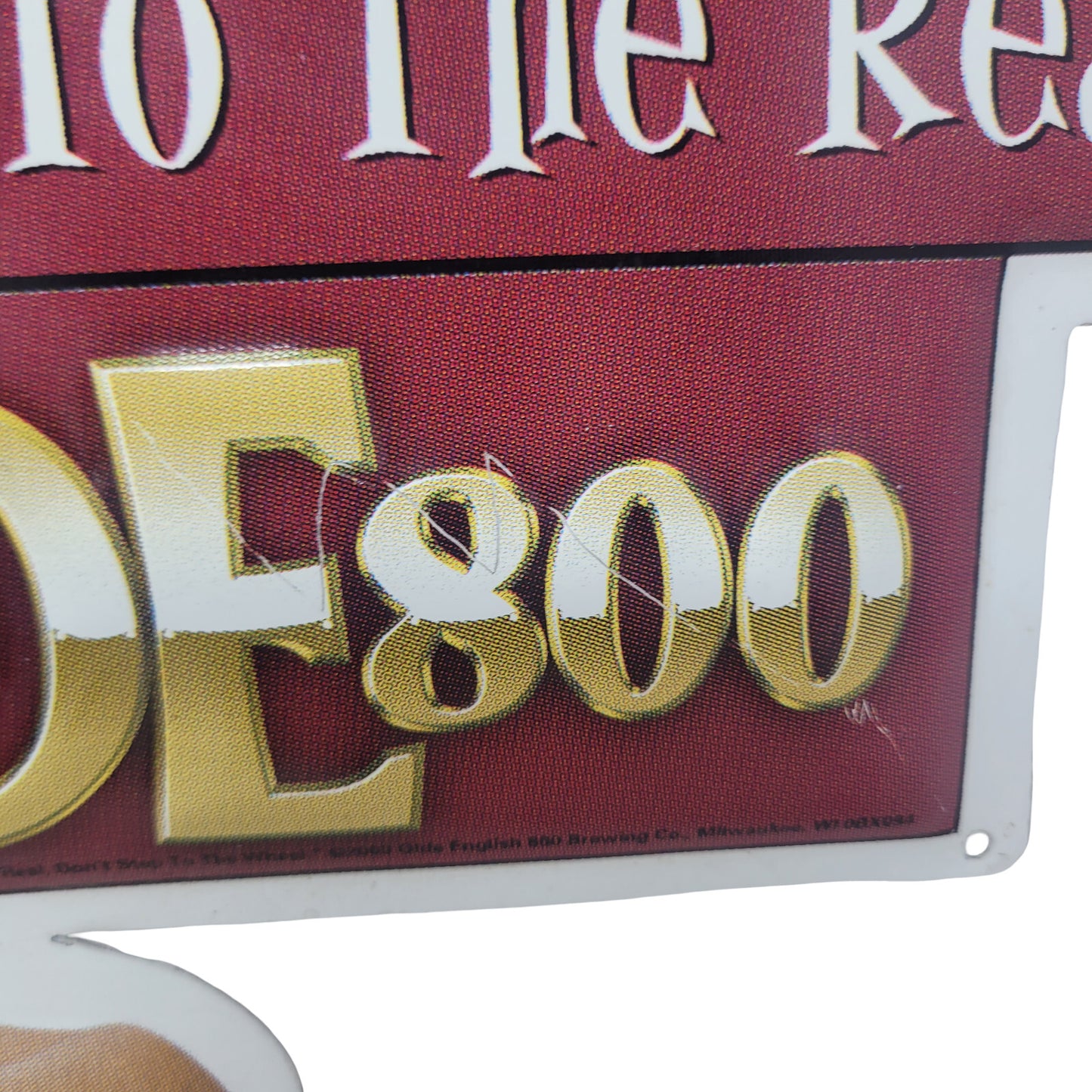 Old English 800 Beer Metal Tin Sign Rare Black RAP Art Step To The Real Y2K