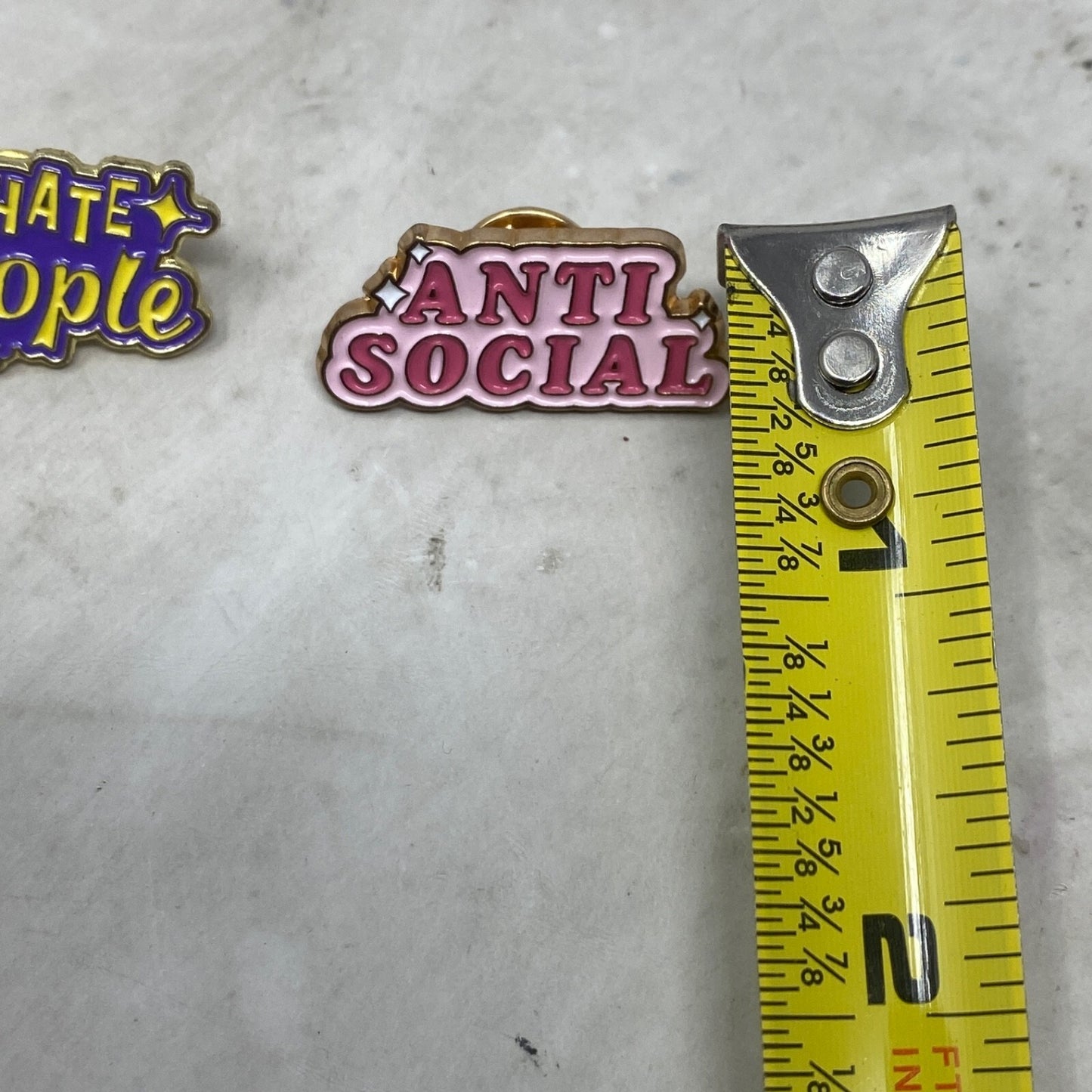 Anti Social, I Hate People, Allergic to Stupid People Enamel Pins 3pc