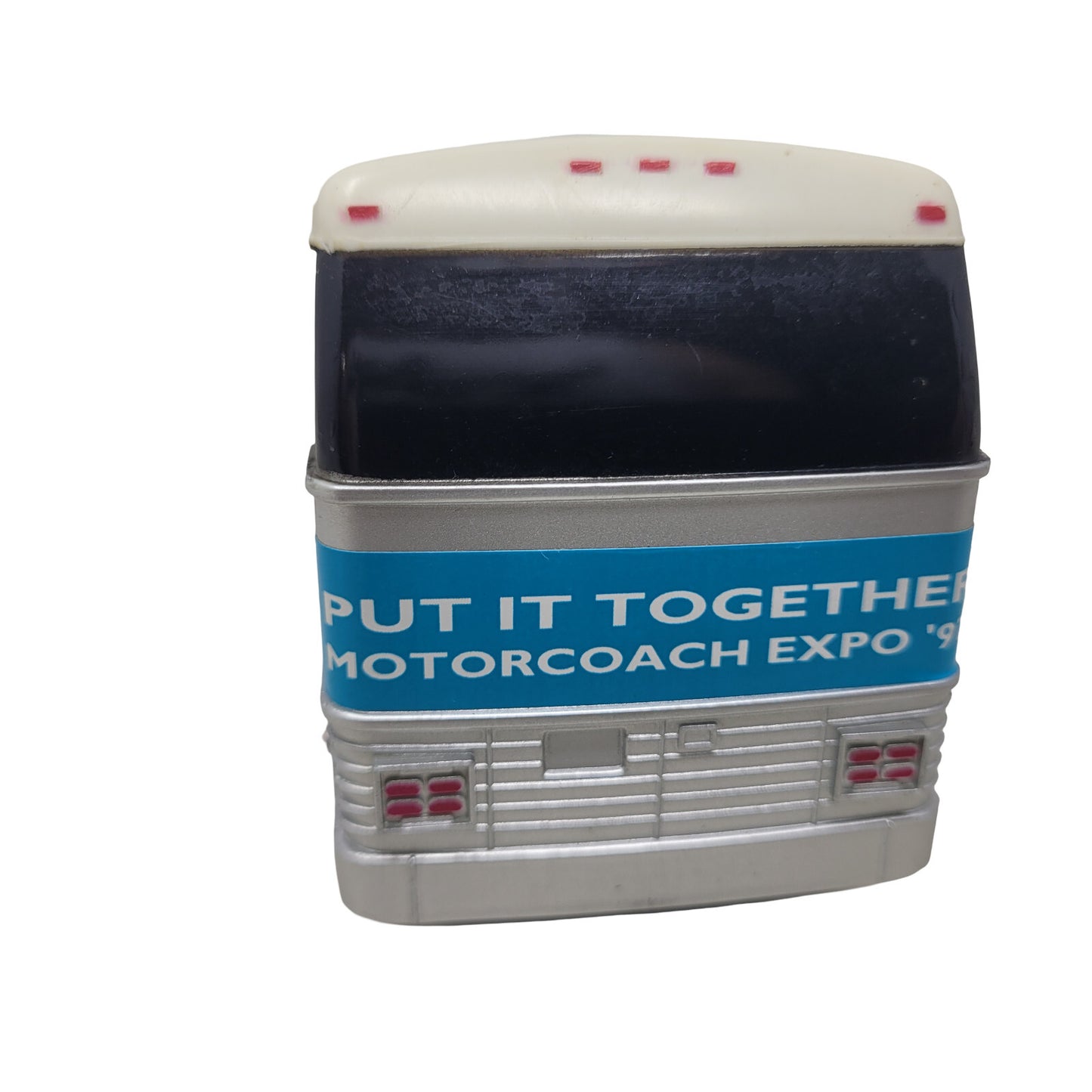 Universal Coach Parts Motorcoach Expo Vintage MCI Bus Plastic Coin Bank 1/50 - Panic 39