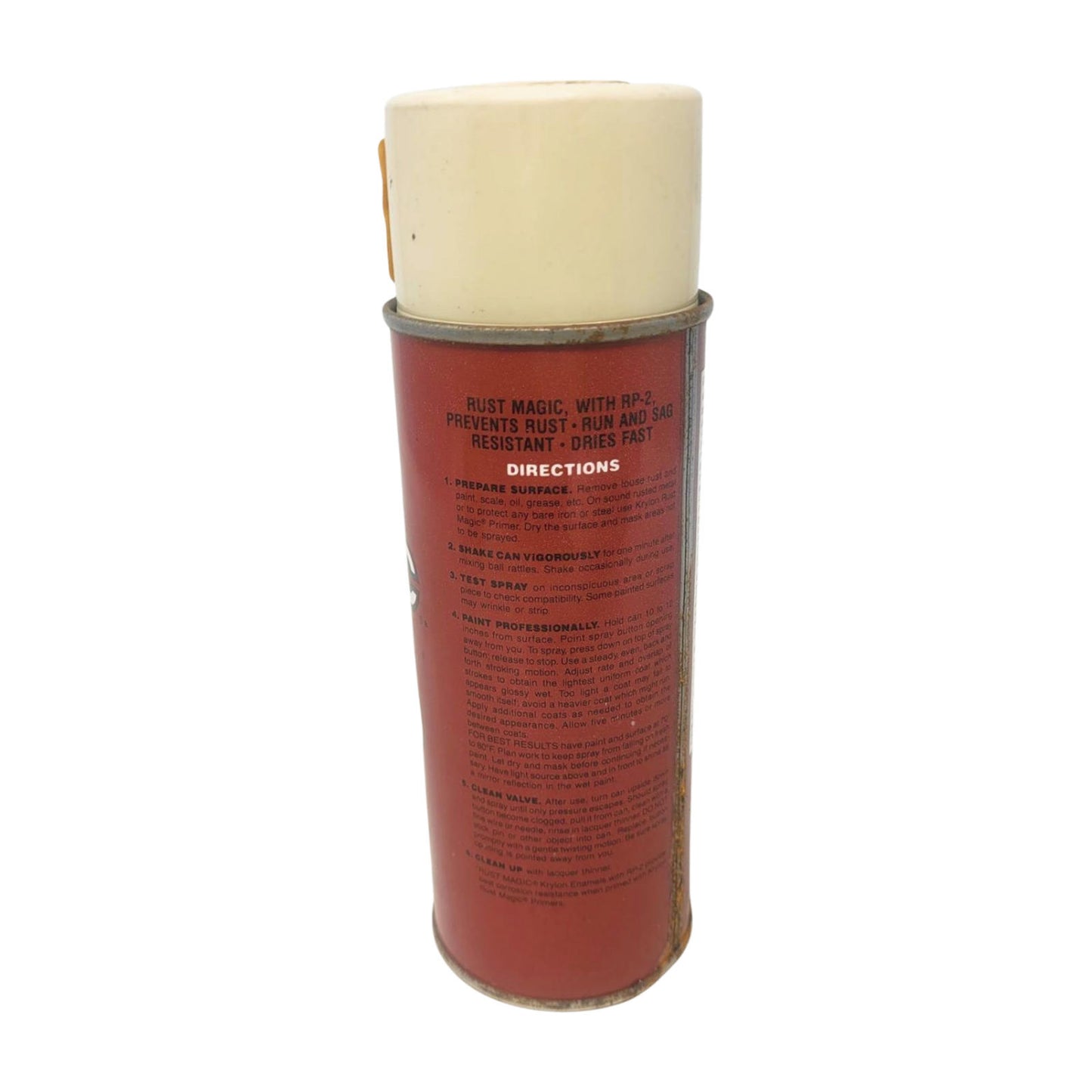Vintage Krylon Rust Magic Ivory 6022 Borden Era Spray Paint Can Bar Code Label
