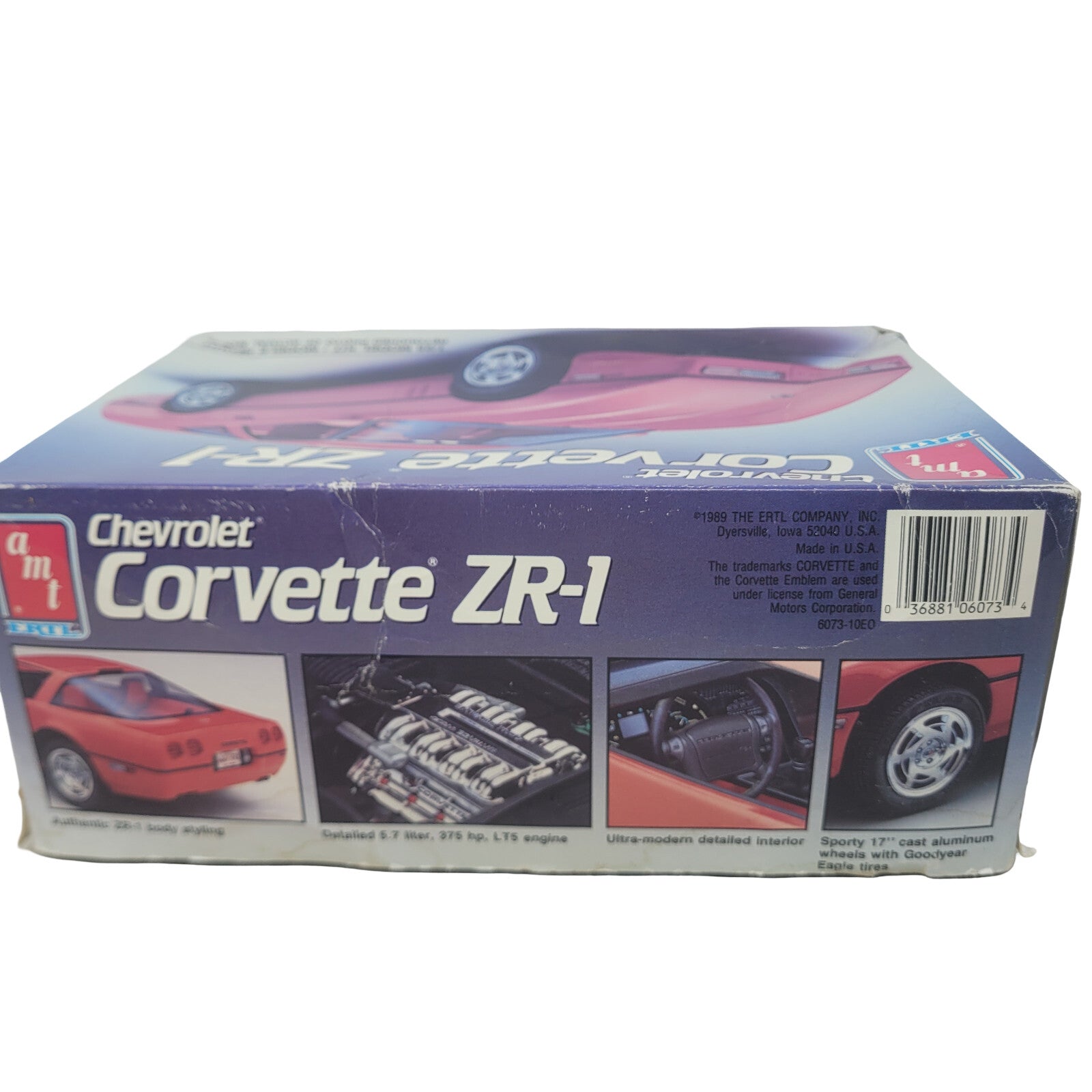 AMT Ertl Chevrolet Corvette ZR-1 1989 Model Kit 6073 1/25 Scale Open Box - Panic 39