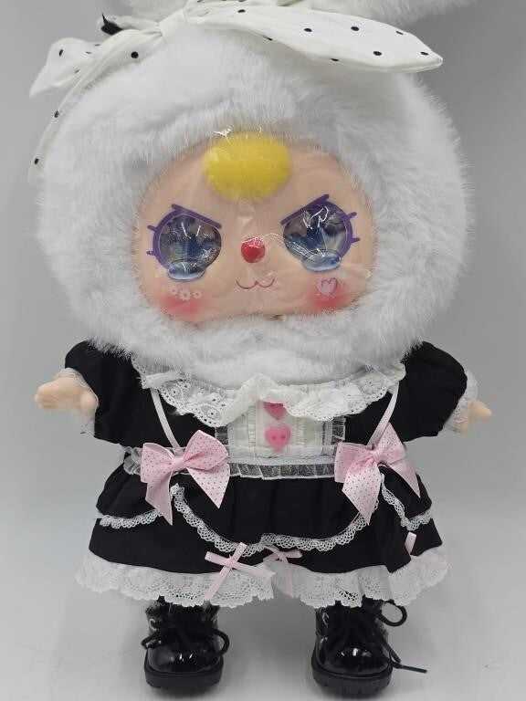 Baby Three BB3 400% Lolita's Dream Plush Rabbit Doll Black White Maid - Panic 39