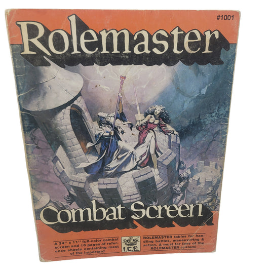Rolemaster Combat Screen #1001 ICE I.C.E. Original red orange cover RPG D20 GAME