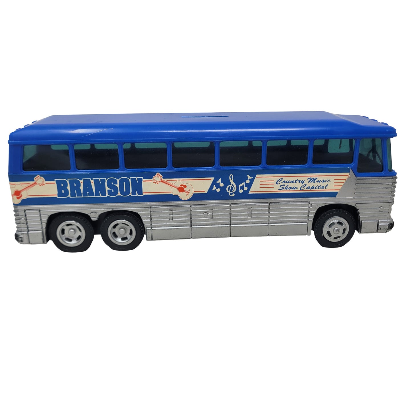 Branson Missouri Country Music Show Capital Vintage MCI Bus Plastic Coin Bank - Panic 39
