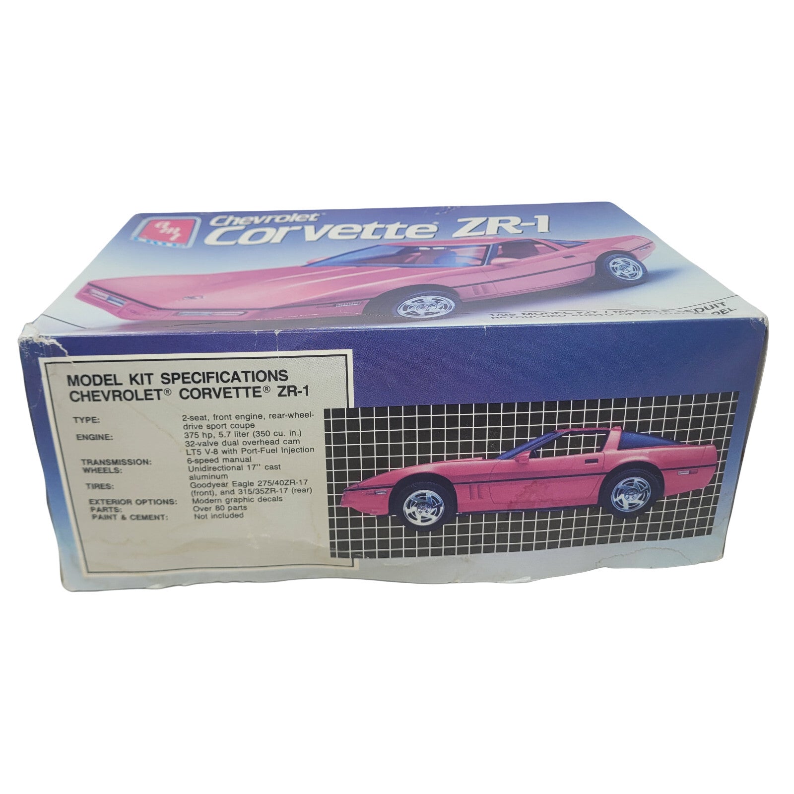 AMT Ertl Chevrolet Corvette ZR-1 1989 Model Kit 6073 1/25 Scale Open Box - Panic 39