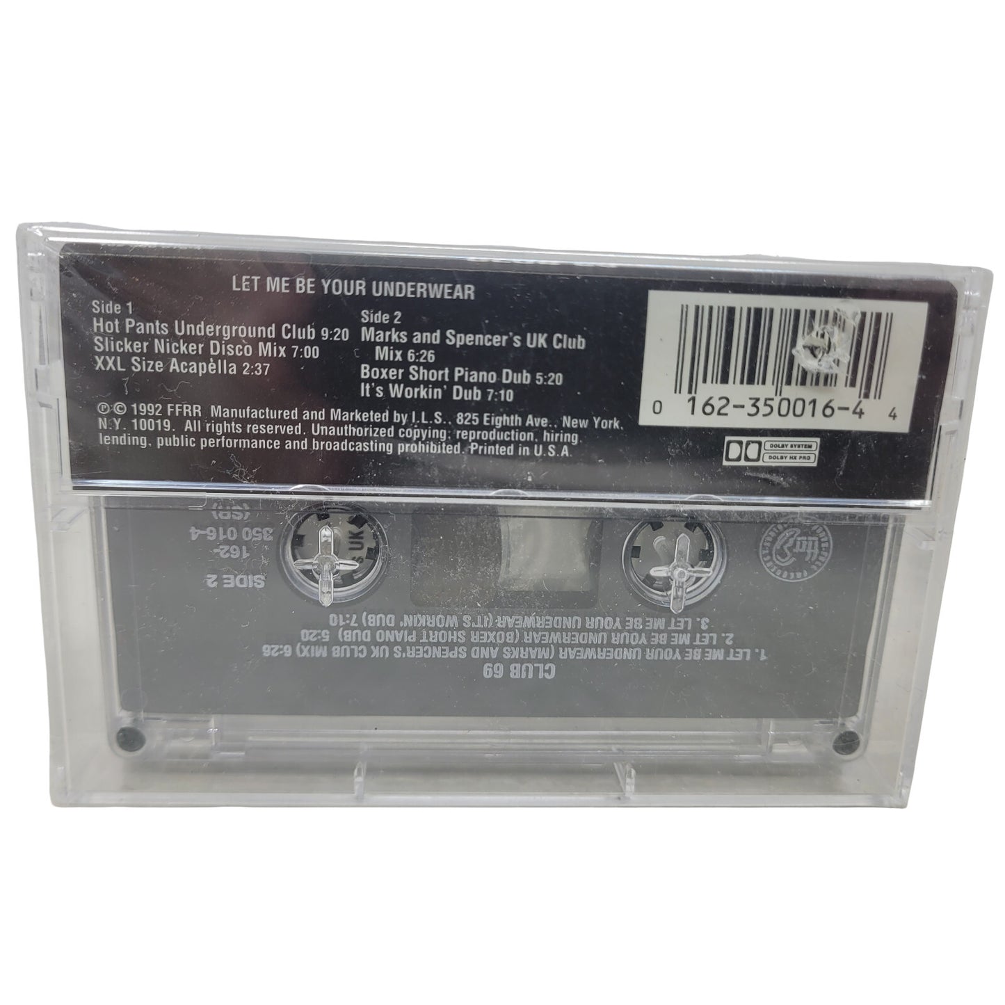 Club 69 Let Me Be Your Underwear Cassette Sealed 1992 FFRR House