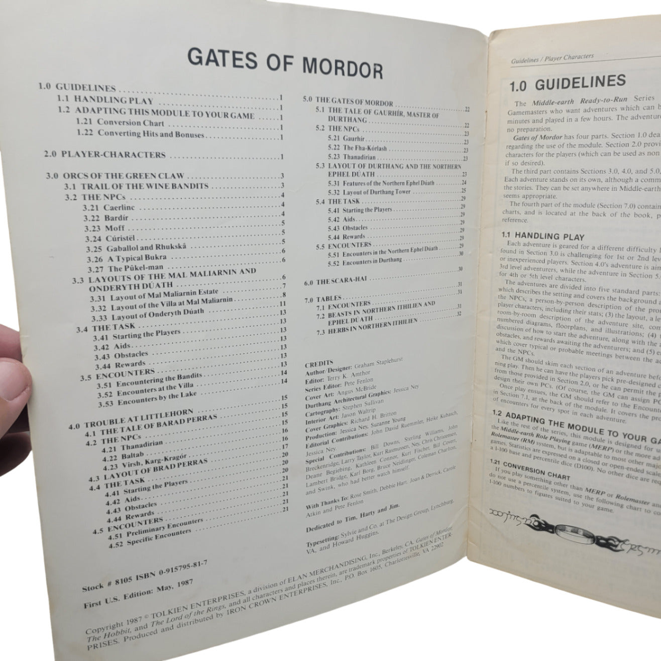 Gates of Mordor J.R.R. Tolkien MERP Rolemaster 1987 First U.S. Ed. ICE RPG