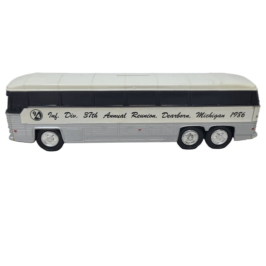 94th Infantry Division 1986 Reunion Vintage MCI Bus Plastic Coin Bank WWII - Panic 39