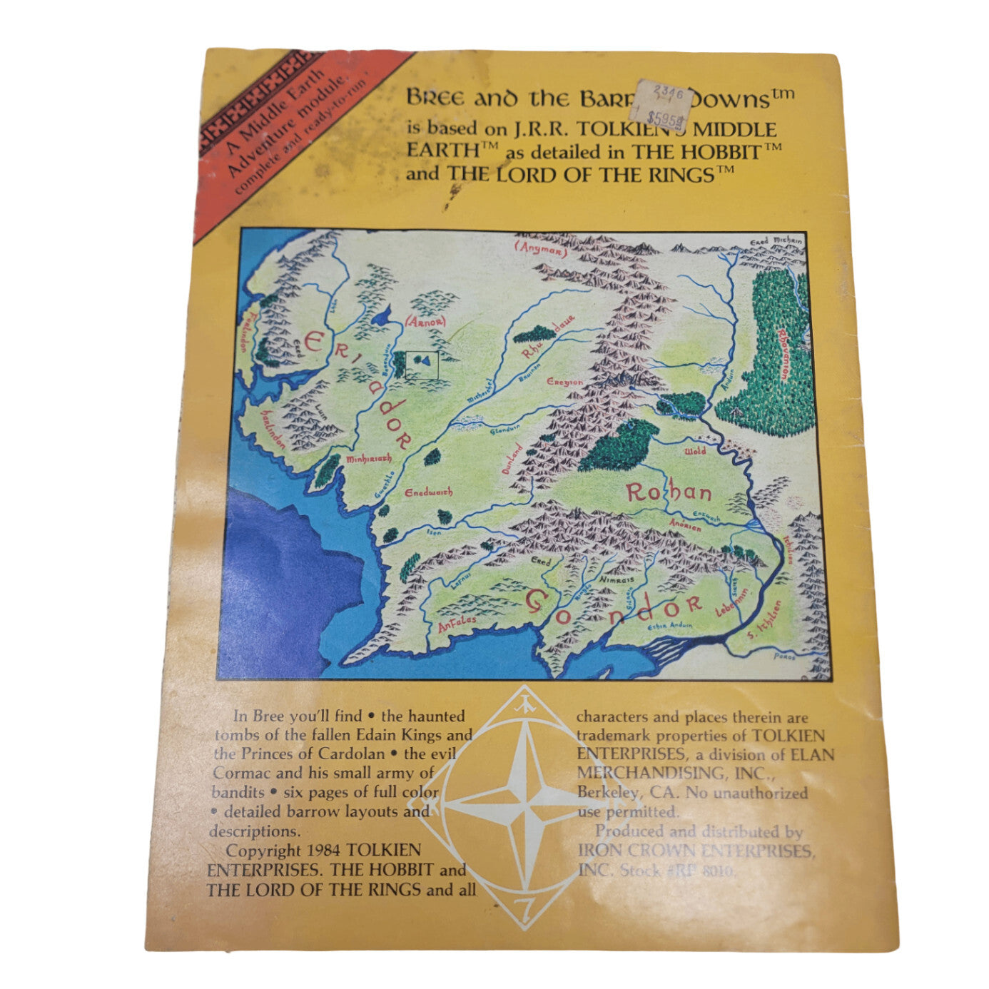 Bree and the Barrow-Downs ICE 1984 Middle-Earth RPG Module Tolkien MERP Fantasy