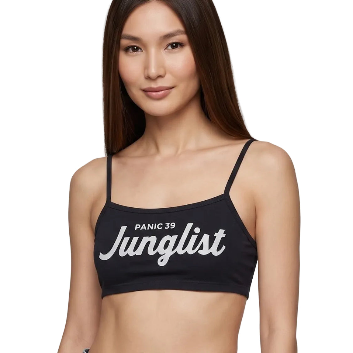 AI-generated model wearing The Junglist Bralette, front view