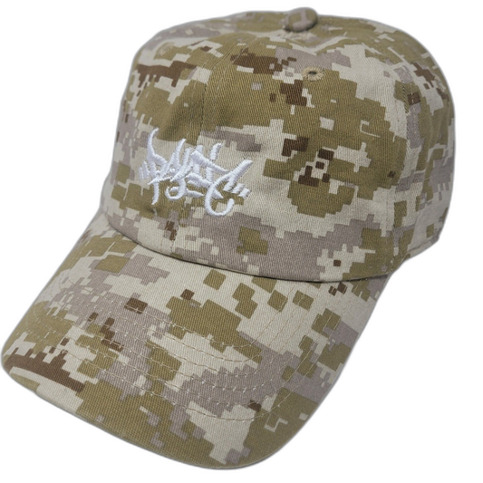 THE TAG LOGO DAD HAT IN DESERT DIGI CAMO