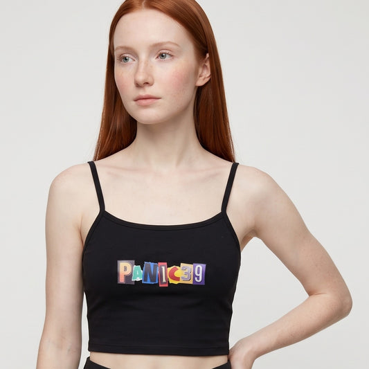 AI-generated model wearing The Ransom Cropped Tank, front view