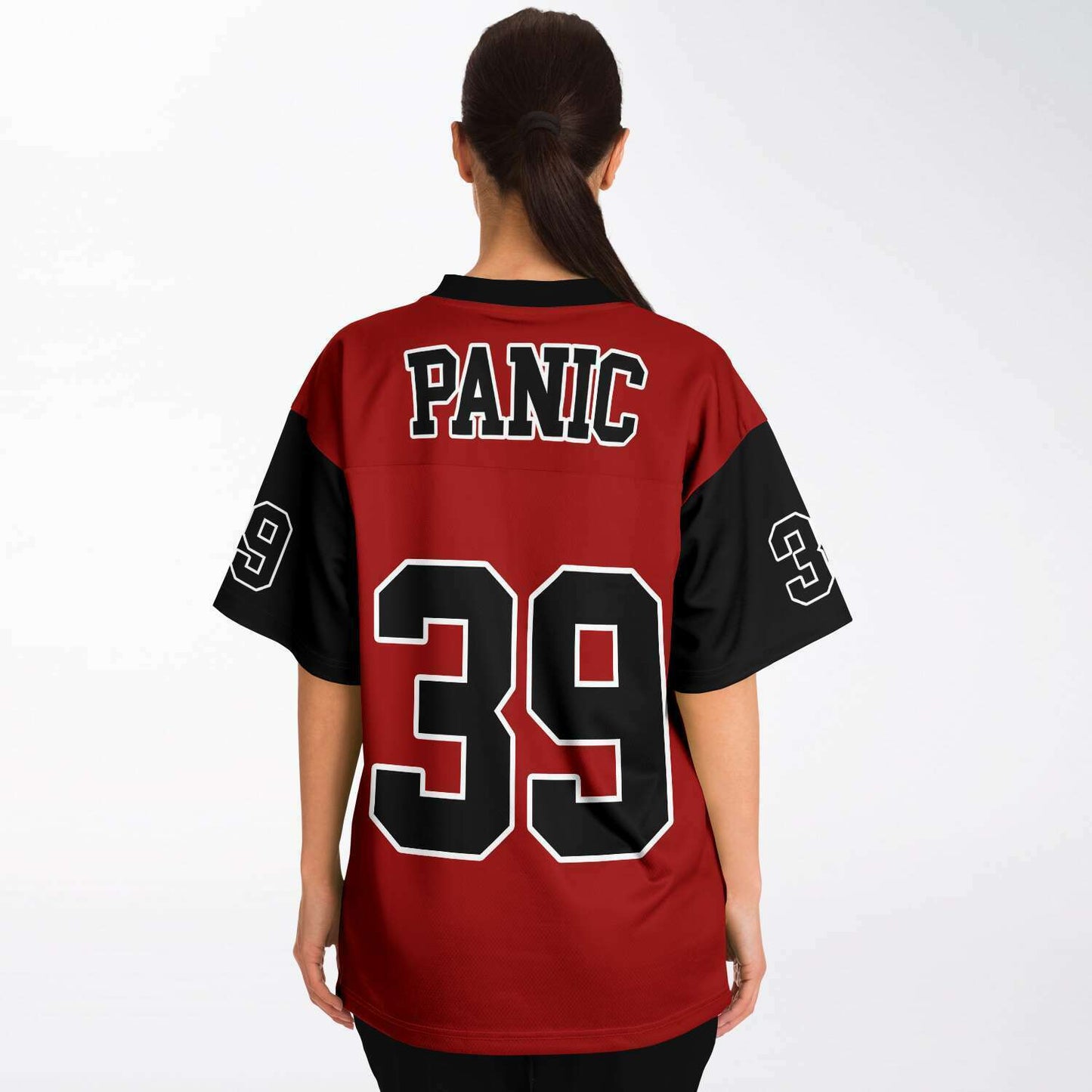 The 2-Tone Red/Black Football Jersey - Panic 39