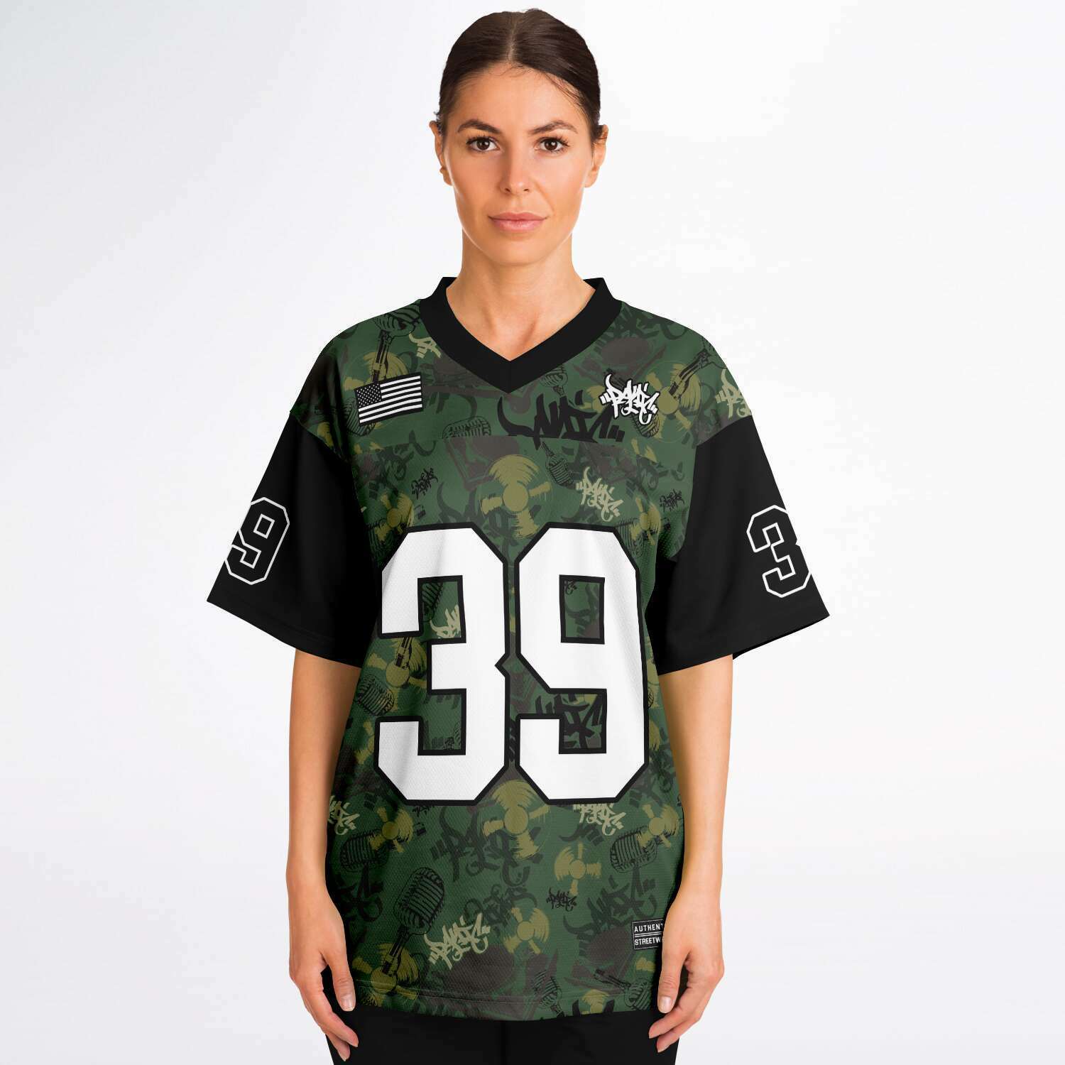 THE ELEMENT GREEN CAMO FOOTBALL JERSEY - Panic 39