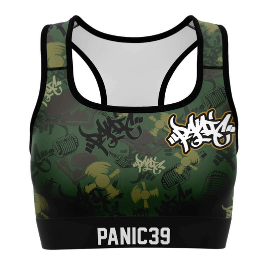 THE ELEMENT GREEN CAMO SPORTS BRA - Panic 39