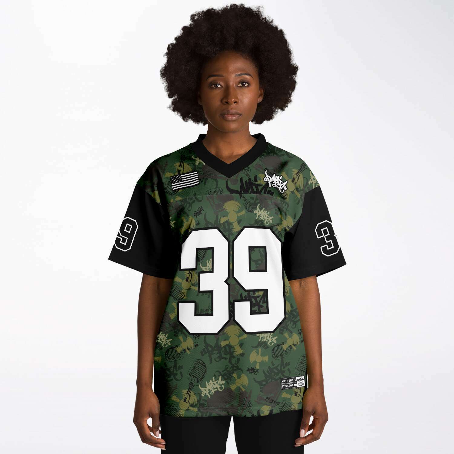 THE ELEMENT GREEN CAMO FOOTBALL JERSEY - Panic 39