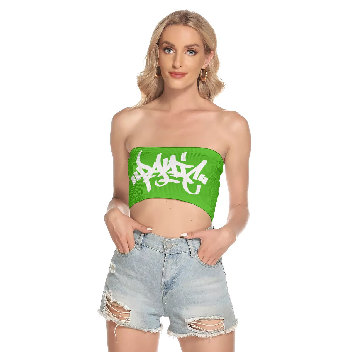 THE LOGO TUBE TOP IN KELLY GREEN - Panic 39