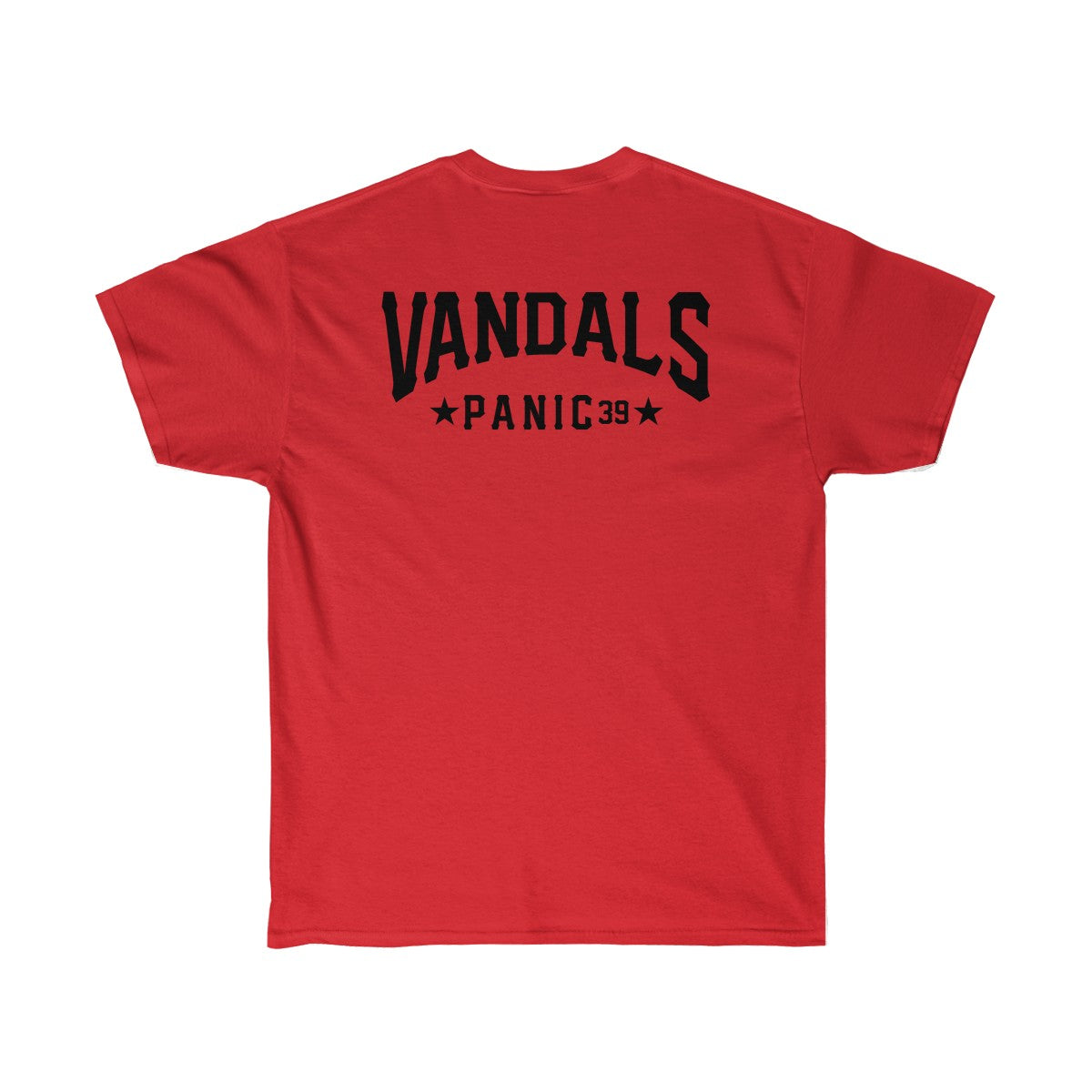 Panic 39 Mens Vandals T-Shirt - Black Print - Streetwear 