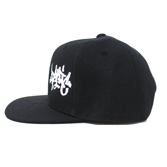 The Black Tag Logo Snapback Hat - concreteaddicts