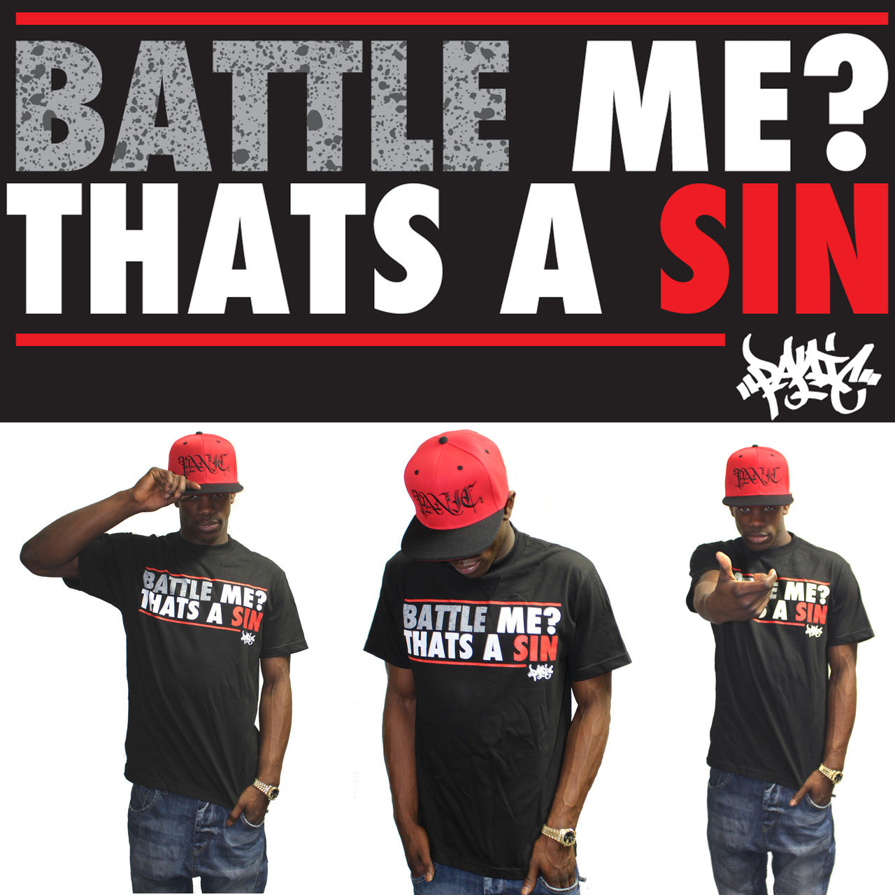 Panic 39 The Battle Me Mens Tee Shirt - bboy outfit