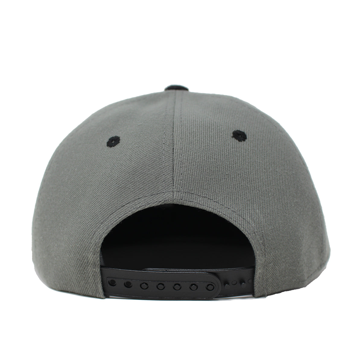 The Charcoal / Black Tag Logo Snapback Hat - concreteaddicts