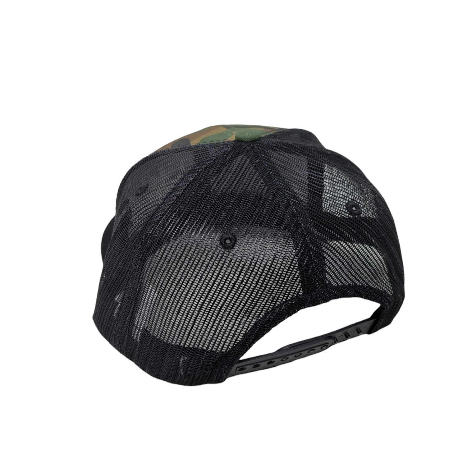THE FOREST CAMO MESH TAG LOGO SNAPBACK HAT - Panic 39