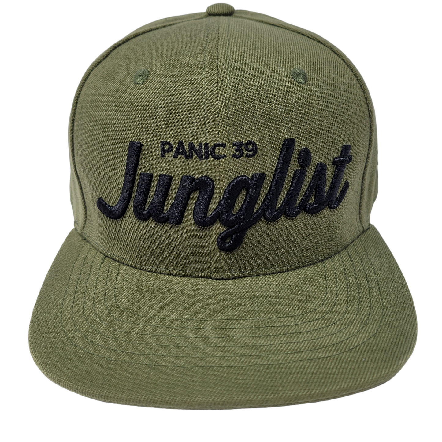 THE OLIVE GREEN PANIC 39 JUNGLIST SNAPBACK BASEBALL HAT