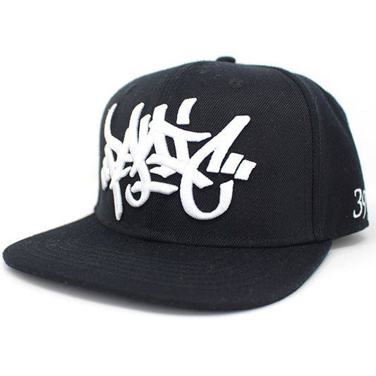 The 3D Tag Snapback Hat in Black - concreteaddicts