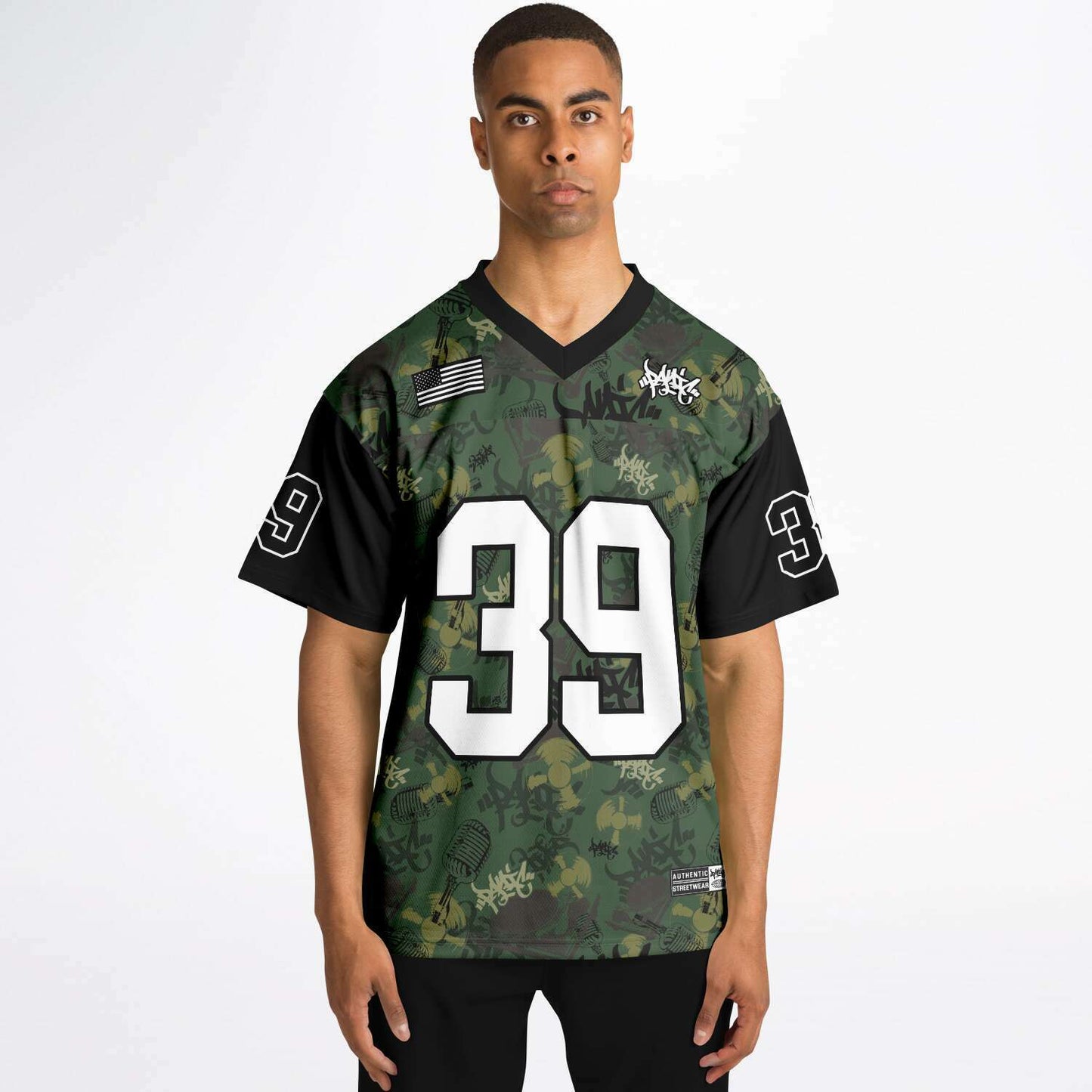 THE ELEMENT GREEN CAMO FOOTBALL JERSEY - Panic 39