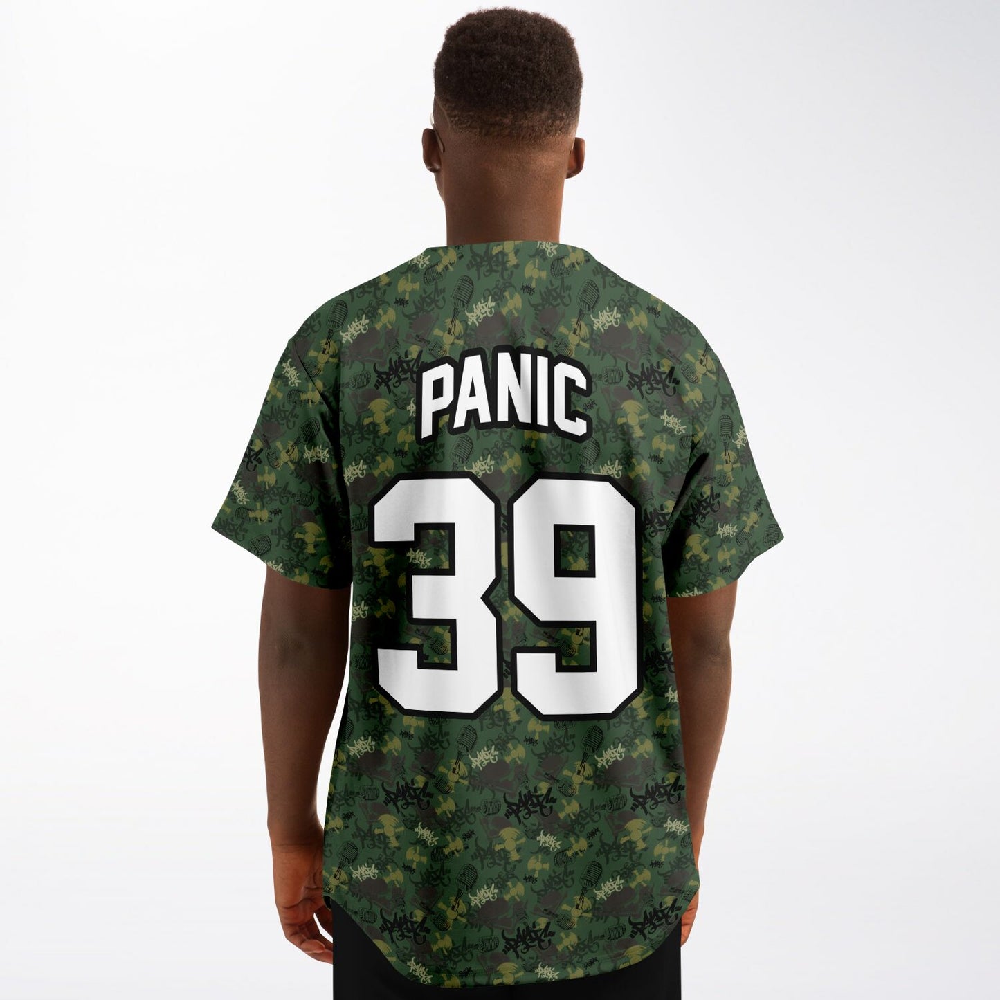 THE ELEMENTS GREEN CAMO BASEBALL JERSEY - Panic 39