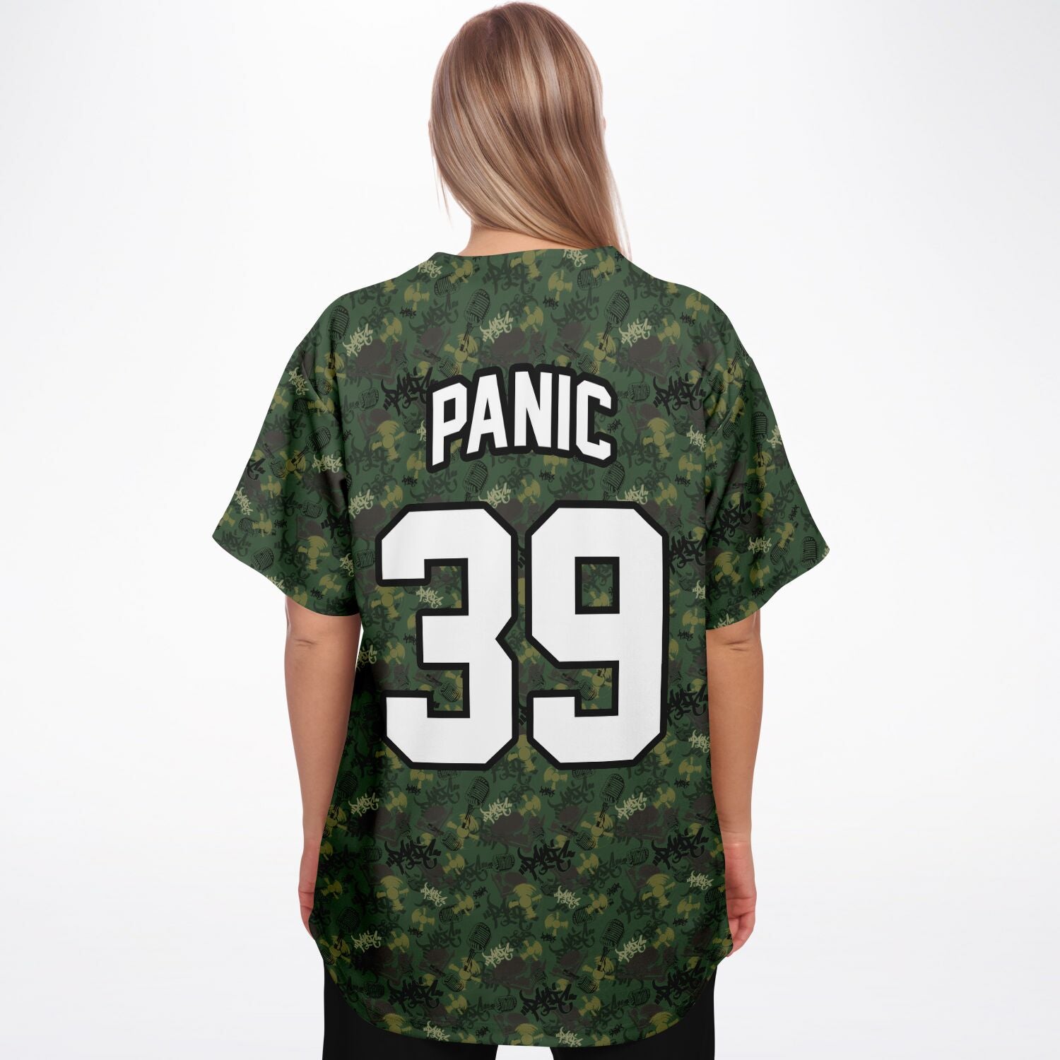 THE ELEMENTS GREEN CAMO BASEBALL JERSEY - Panic 39